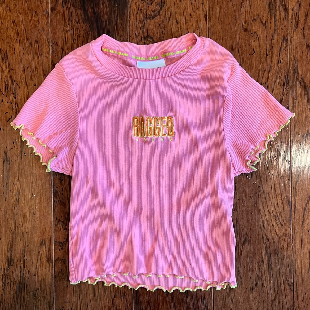 Ragged Jeans Pink Cropped Baby Tee